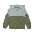 MINYMO Sweatjacke mit Kapuze - grau und dunkelgrün