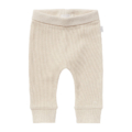 Cremefarbene Baby-Leggings aus weichem, geripptem Stoff, ideal für gemütlichen Komfort und stilvolle Outfits.