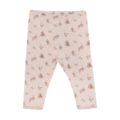 Baby-Leggings in Rosa mit floralem Muster, ideal für komfortable und stilvolle Outfits.