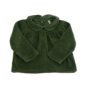 Grüner Baby-Langarmshirt mit Kragen, ideal für Herbstmode. Vintage-Stil, warm und gemütlich. Perfekt für Ihren Kleinen.