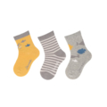 STERNTALER Socken im 3er Pack mit Motiv Fische - gelb und grau