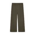 Weite braune Mädchenhose aus bequemem Stoff, ideal für Loungewear und Freizeitmode.