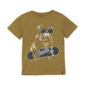 MINYMO braun T-Shirt - Hund mit Skate Print