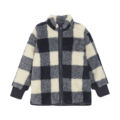 MINYMO Jacke Teddy fleece in Schwarz und Weiß