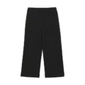 Schwarze Kinderhose, gerade geschnitten, elastischer Bund, ideal für Freizeit und Komfort.