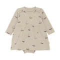 MINYMO Kleid Maus-Print Beige Melange