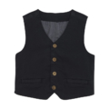 MINYMO schwarze Twill Weste