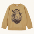 HUST & CLAIRE HCSejer curry Sweatshirt mit Nashörner-Print
