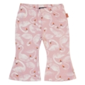Rosa Kinderhose mit Schwanenmuster, bequeme Passform, ideal für modische Kinderbekleidung und vielseitigen Einsatz.