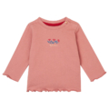 NOPPIES Langarmshirt Flavy Old Rose mit Blumenbrustprint