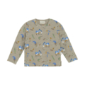 MINYMO beige Langarmshirt mit Bagger-Prints