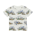 MINYMO weißes T-Shirt mit Baustellen-Motiv