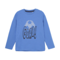 MINYMO blaues Langarmshirt mit Goal-Print