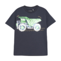 MINYMO schwarzes T-Shirt mit Pailletten-Tipper-Druck