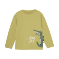 MINYMO Langarmshirt Southern Moss - grün, mit Krokodil Print