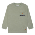 HUST & CLAIRE Langarmshirt Anton - grün, mit Brusttasche