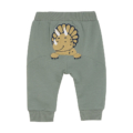 Grüne Babyhose mit Dinosaurier-Stickerei, perfekt für kleine Dino-Fans, bequem und stylisch für den Alltag.