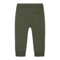 Grüne Babyhose aus Baumwolle mit elastischem Bund und Gesäßtasche, ideal für komfortables Spielen und Krabbeln.