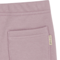 Rosa Damenhose aus Baumwolle mit elastischem Bund und Gesäßtasche, ideal für Freizeit und sportliche Anlässe.