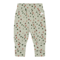 Kleinkindhose, grün mit buntem Tupfenmuster, weicher Gummibund, bequeme Passform für Babys und Kleinkinder.