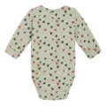 Langer Baby-Body in Grün mit niedlichem Igelmuster, perfekt für gemütliche Tage und sanfte Babys.