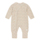 Langarm-Babystrampler mit zartem Blumenmuster auf weißem Hintergrund, ideal für gemütliche und stilvolle Babys.