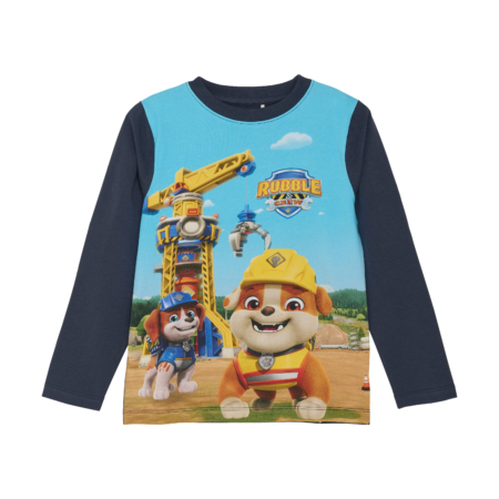 Langarmshirt für Kinder mit Rubble & Crew-Motiv in leuchtenden Farben, ideal für Fans der animierten Serie.