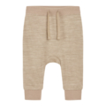 Beige Babyhose mit elastischem Bund und Kordelzug, ideal für bequeme und stilvolle Alltagskleidung.