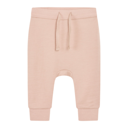 Beige Babyhose aus Baumwolle mit Kordelzug, weich und bequem für Neugeborene, ideal für den Alltag.
