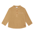 Jungenhemd aus Baumwolle in Beige mit Knopfleiste, langärmlig und elegant, perfekt für Freizeit- oder besondere Anlässe