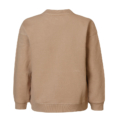 Beiger Pullover in Rückansicht, minimalistisch und stilvoll, ideal für vielseitige Outfits und lässigen Komfort.